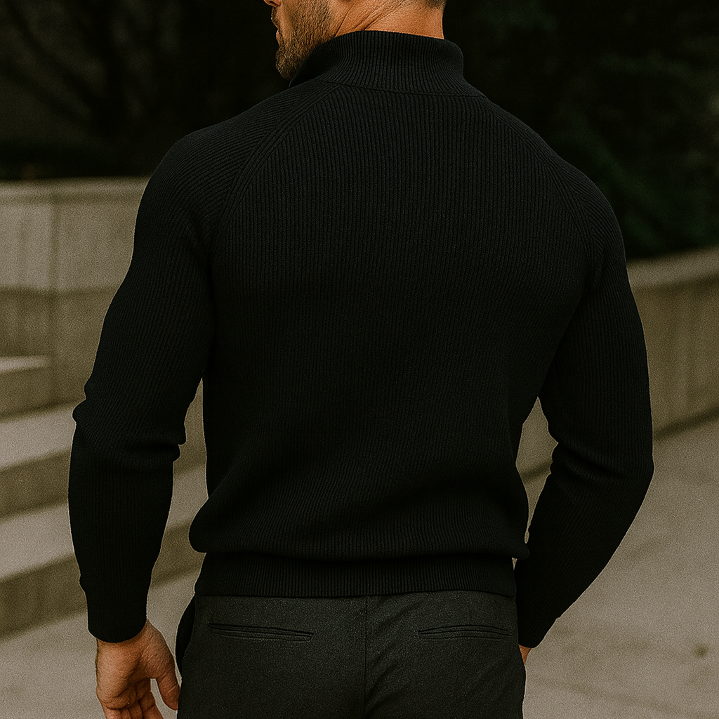 Pullover mit Reißverschlusskragen R&L + kostenlose Uhr
