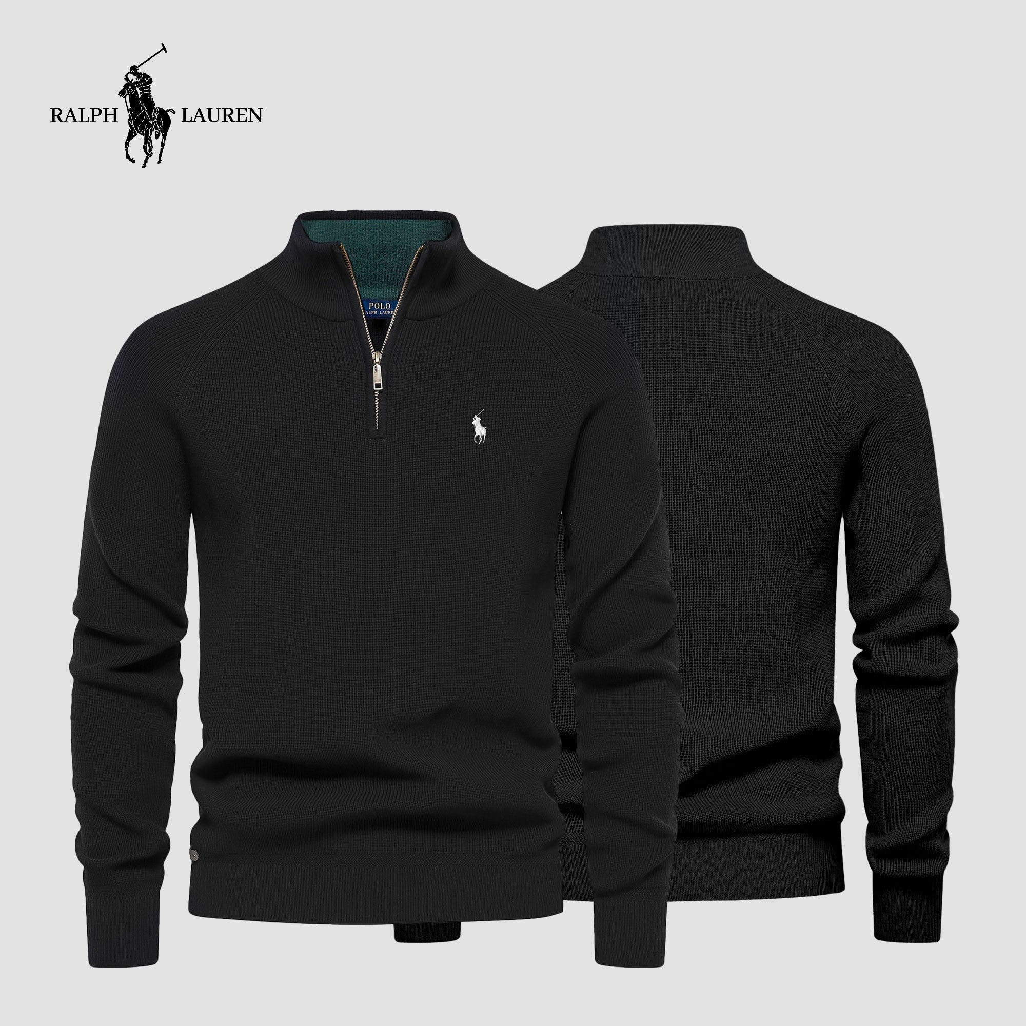 Pullover mit Reißverschlusskragen R&L + kostenlose Uhr