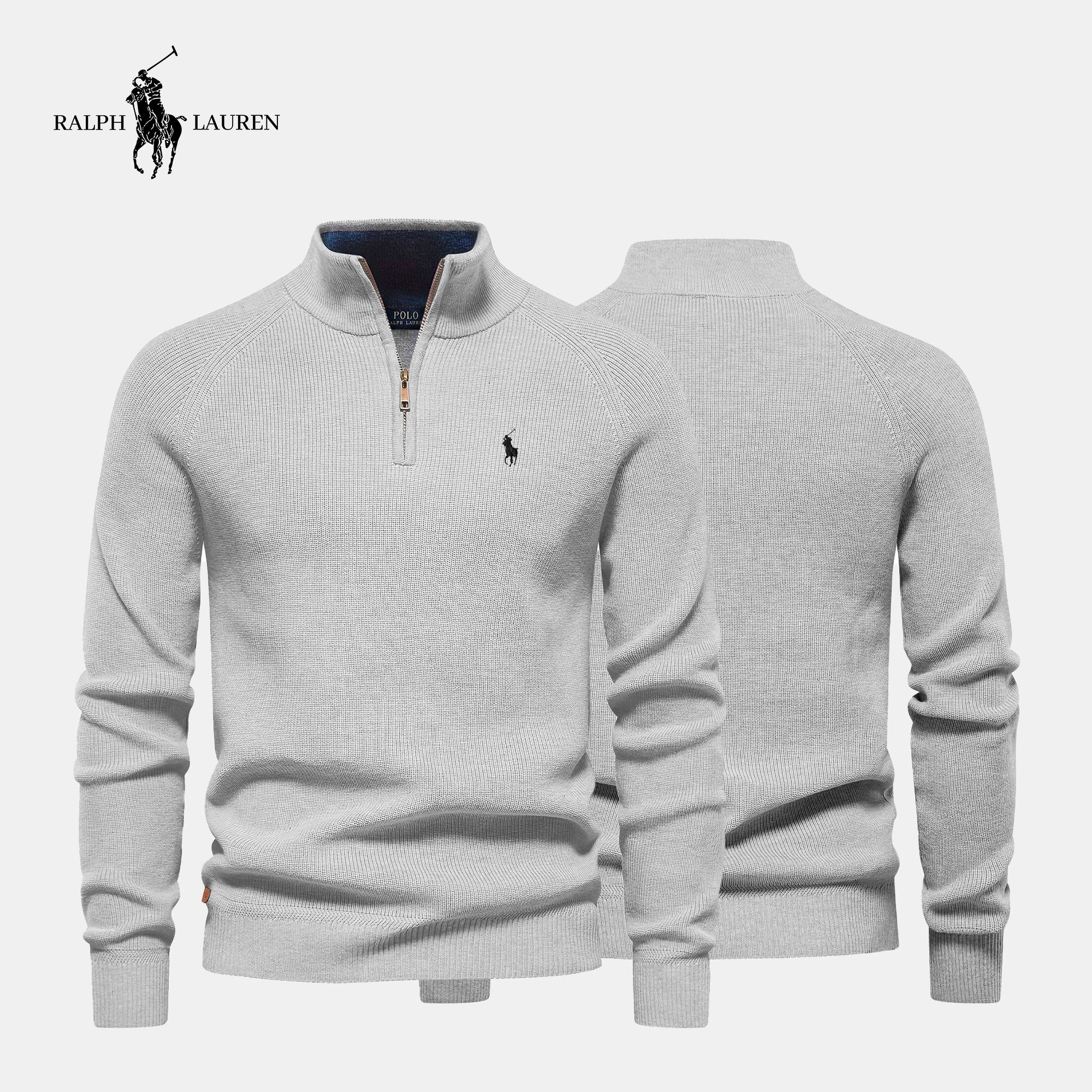 Pullover mit Reißverschlusskragen R&L + kostenlose Uhr