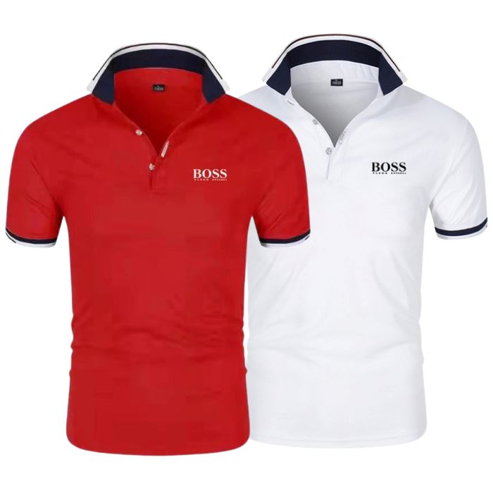[1 KAUFEN, 2 BEKOMMEN] 2er-Pack Essential Boss Poloshirts