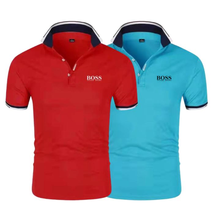 [1 KAUFEN, 2 BEKOMMEN] 2er-Pack Essential Boss Poloshirts