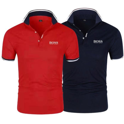 [1 KAUFEN, 2 BEKOMMEN] 2er-Pack Essential Boss Poloshirts