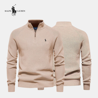 Pullover mit Reißverschlusskragen R&amp;L + kostenlose Uhr