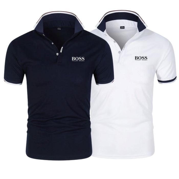 [1 KAUFEN, 2 BEKOMMEN] 2er-Pack Essential Boss Poloshirts